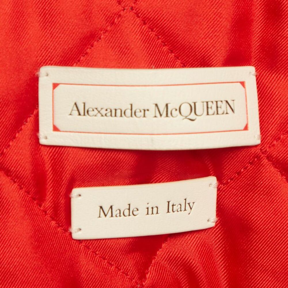 Alexander Mcqueen Black Leather Studded Biker Jacket S - Picture 4 of 6